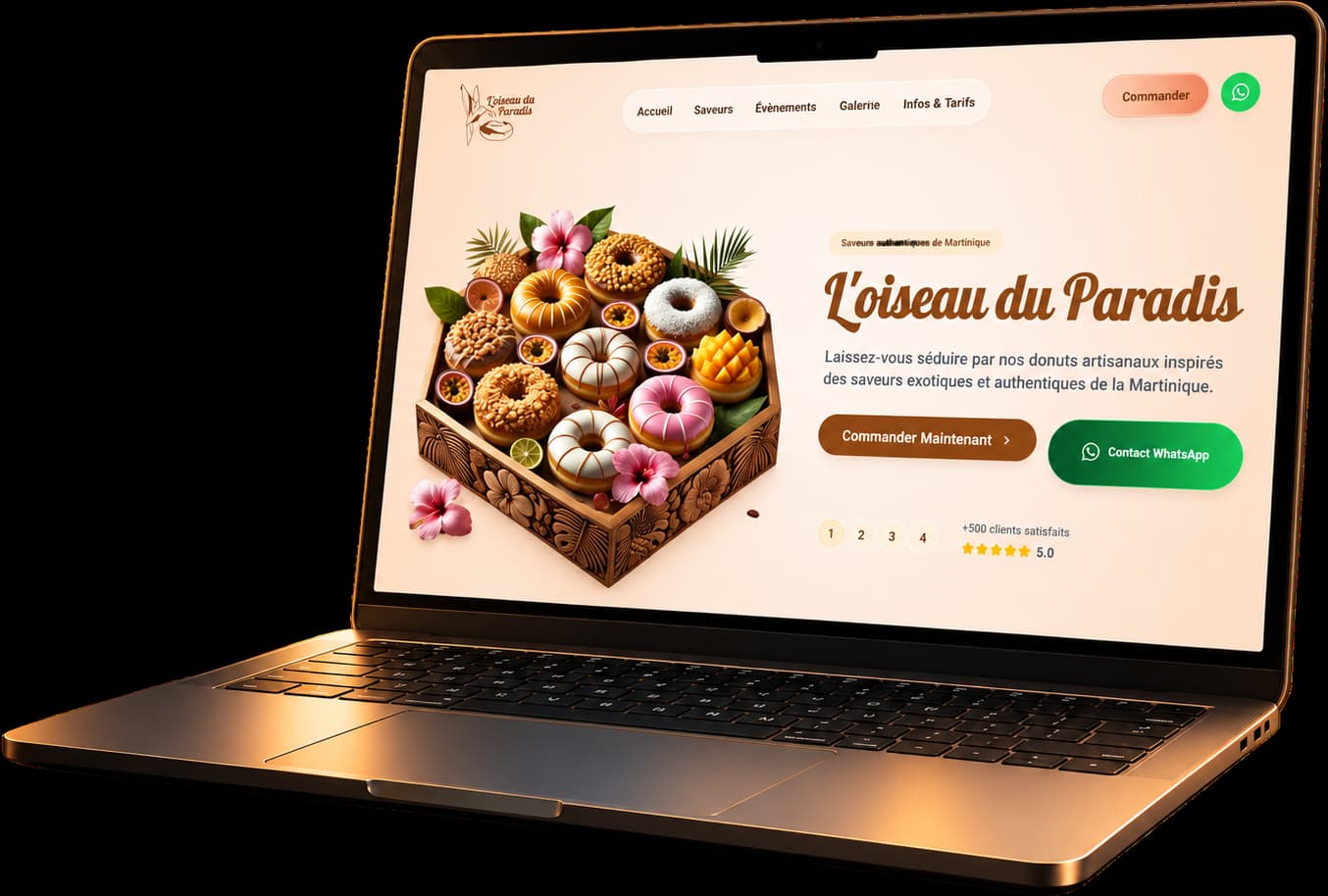 Aperçu du site L'Oiseau du Paradis