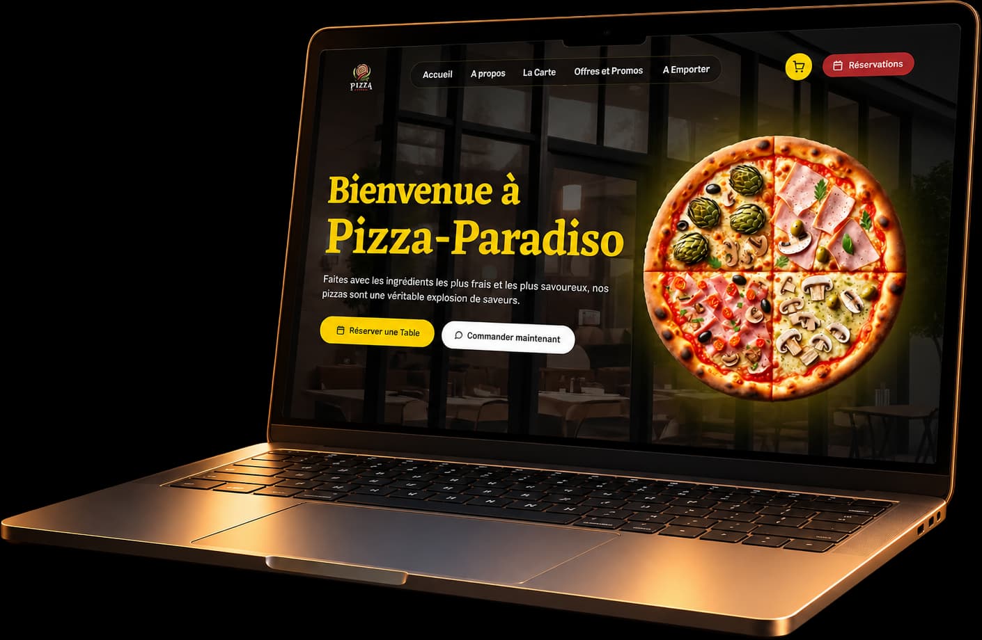 Aperçu du site Pizza Paradiso